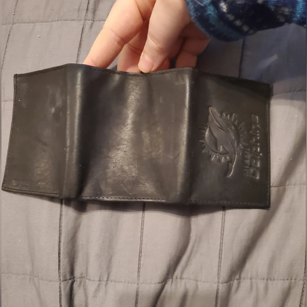 Miami Dolpins NFL Black Leather Wallet